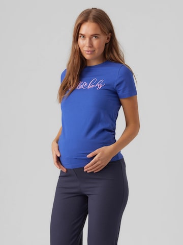 MAMALICIOUS T-shirt 'SOMYA' i blå: framsida