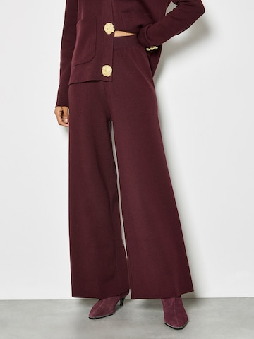 Wide Leg Pantalon Apricot en rouge : devant