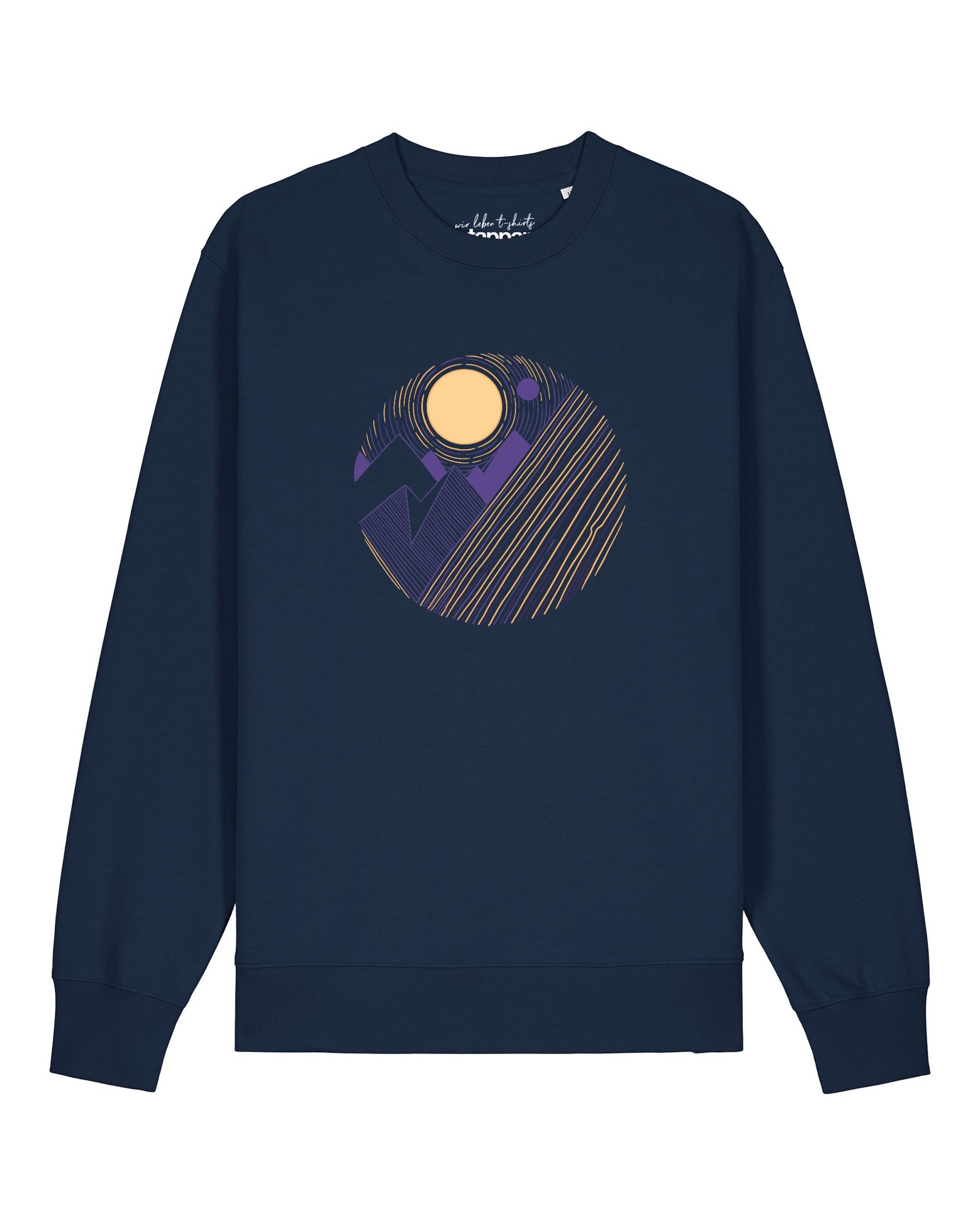 Sweat-shirt 'Geometric Landscape 3' Watapparel en bleu : devant
