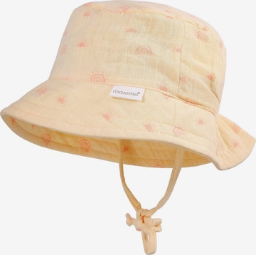 MAXIMO Hat 'GOTS BABY-Hütchen, Bindeband Musselinstoff, Futter' in Yellow: front