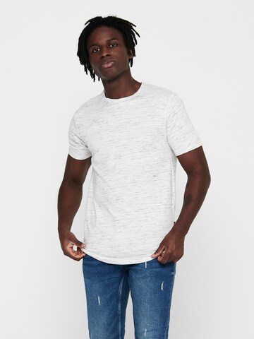 T-Shirt 'Matty' Only & Sons en blanc : devant