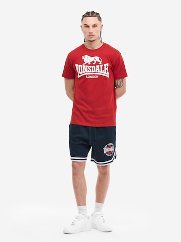 LONSDALE Majica | rdeča barva: sprednja stran