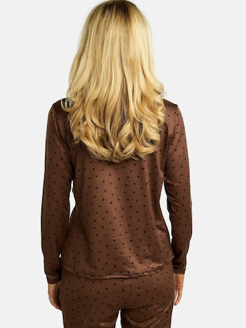 Haut ' ALMA-LS-TWIST ' Liberte Essentiel en marron