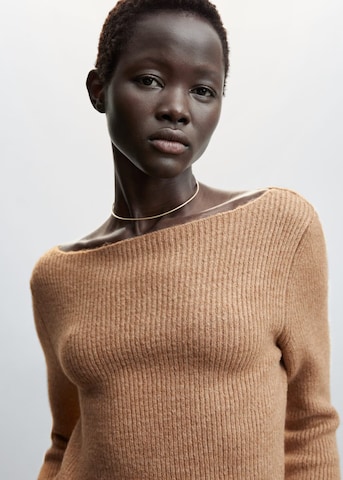 MANGO Sweater 'Rosa' in Brown