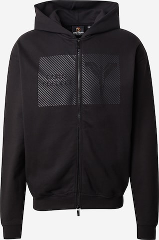 Veste de survêtement Carlo Colucci en noir : devant