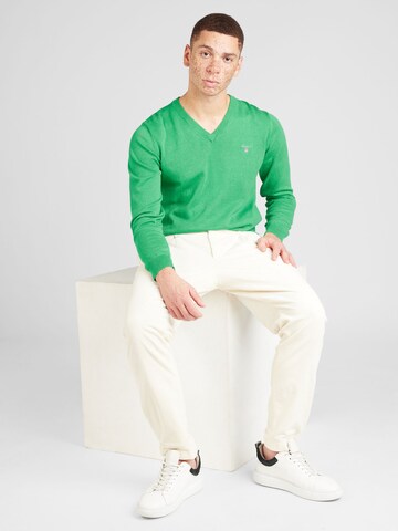 GANT Sweter 'CLASSIC' w kolorze zielony