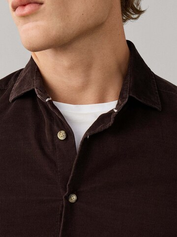 Hackett London Regular Fit Hemd in Braun