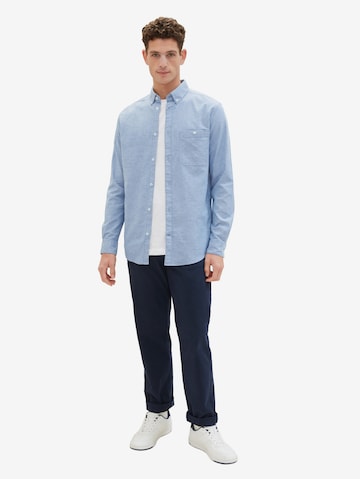 Coupe regular Chemise TOM TAILOR en bleu