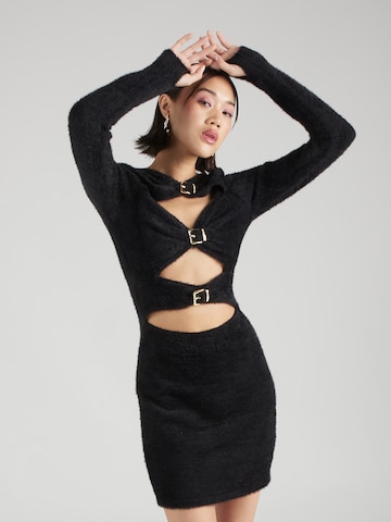 Hoermanseder x About You Knitted dress 'Klea' in Black: front