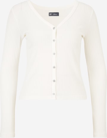 Gap Petite Knit cardigan in White: front