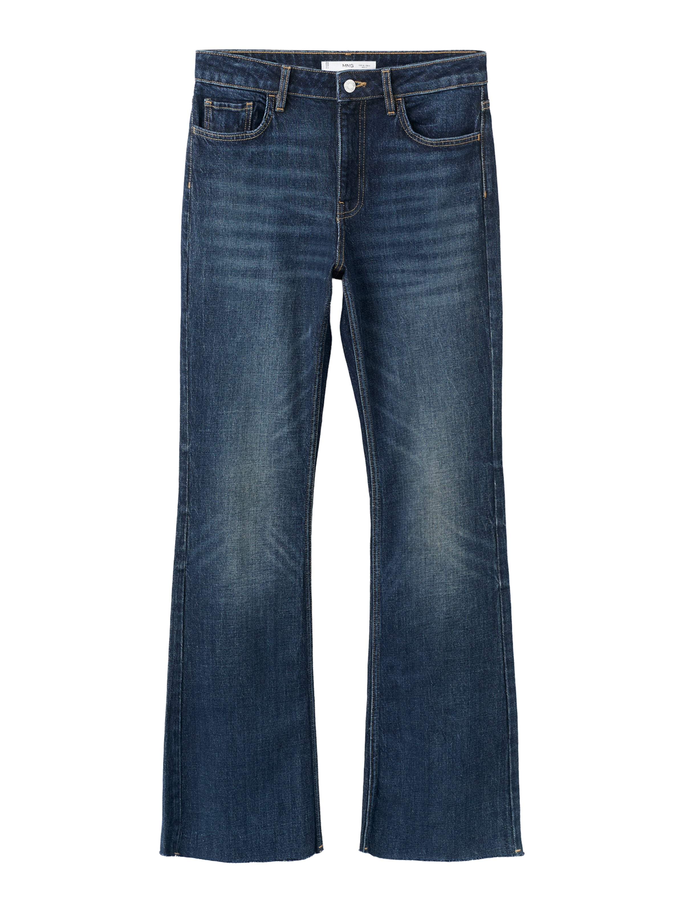 MANGO Flared Jeans 'FIONA' in Blauw: voorkant