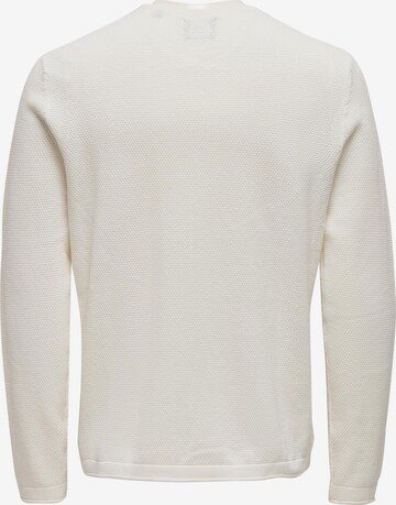 Only & Sons Regular Fit Pullover 'PANTER' i hvid