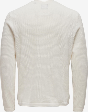 Coupe regular Pull-over 'PANTER' Only & Sons en blanc