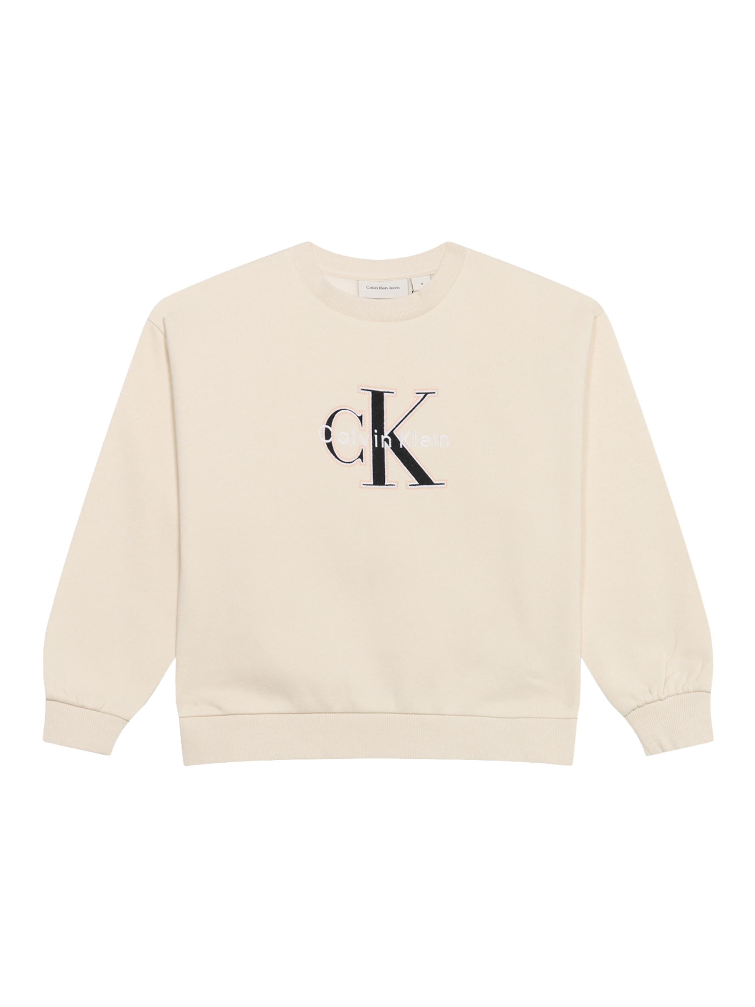 Felpa 'SEASONAL' di Calvin Klein Jeans in beige: frontale