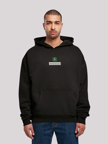 F4NT4STIC Sweatshirt 'Silvester Happy New Year Pixel Kleeblatt' in Black: front