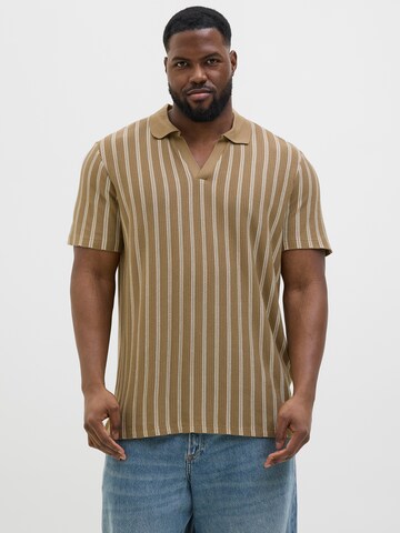 Jack & Jones Plus Shirt 'JPRBLuharry' in Beige: front