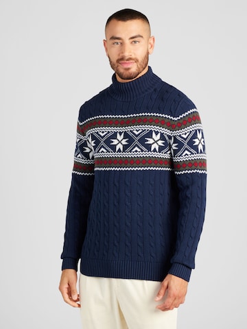 Pull-over 'Flake' SELECTED HOMME en bleu : devant