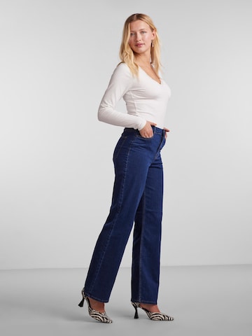 PIECES Wide Leg Jeans 'Peggy' in Blau