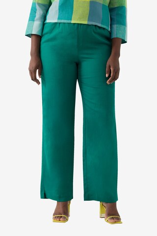 Loosefit Pantalon Ulla Popken en vert : devant