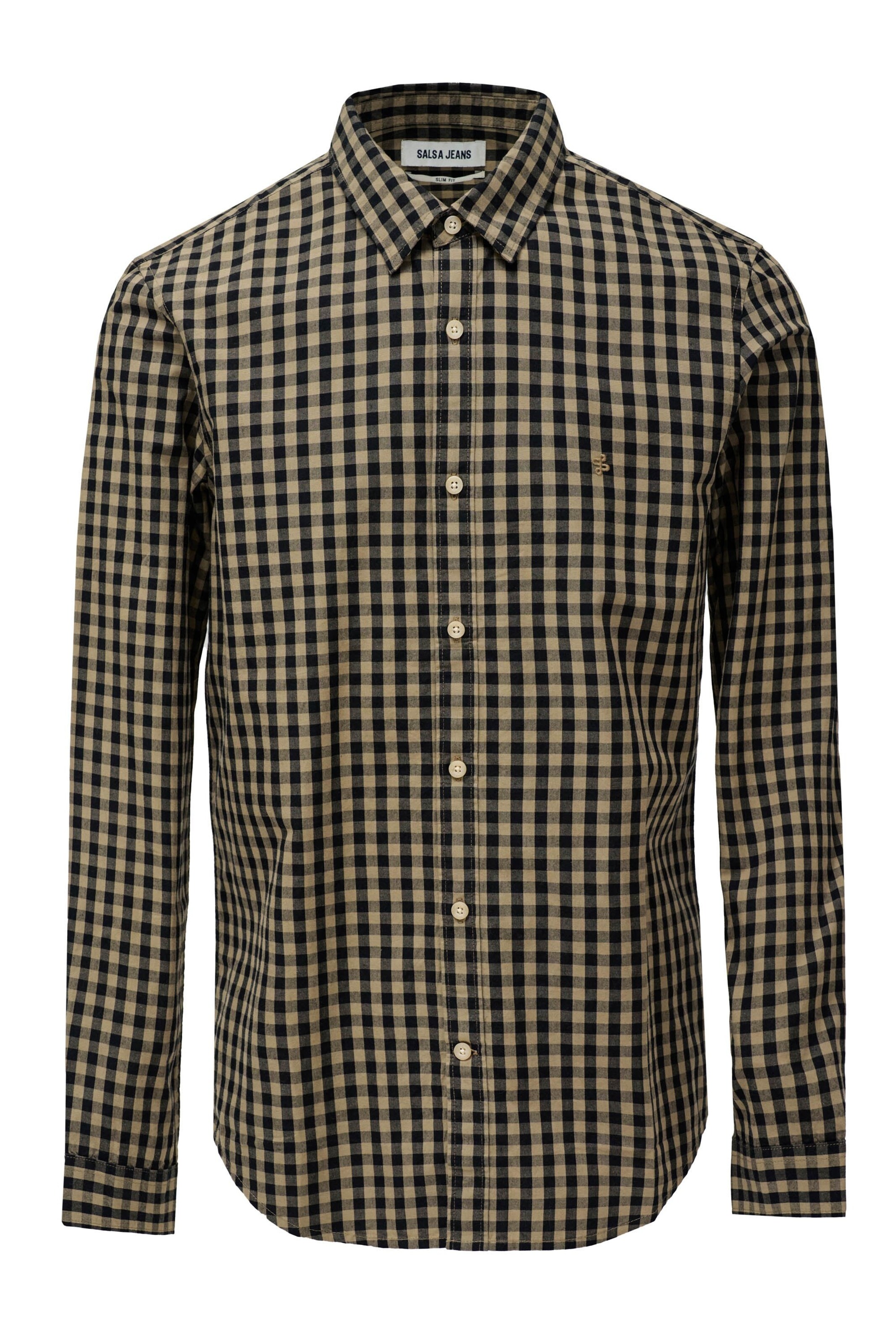 Salsa Jeans Regular fit Overhemd 'Birmingham' in Groen