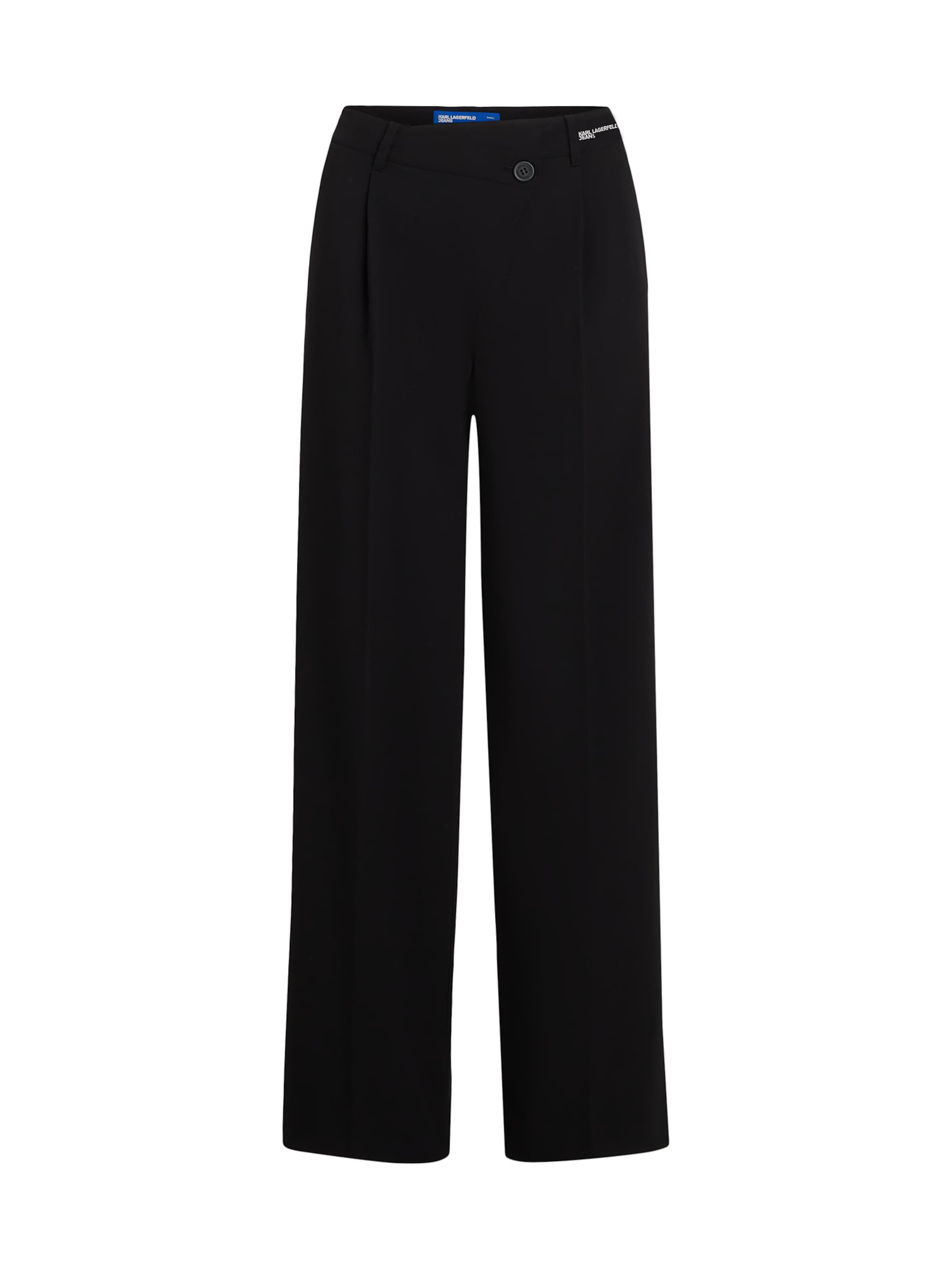 KARL LAGERFELD JEANS Wide leg Trousers with creases in Black: front