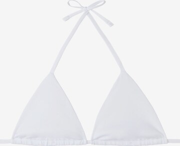 CALZEDONIA Triangle Bikini Top in White: front