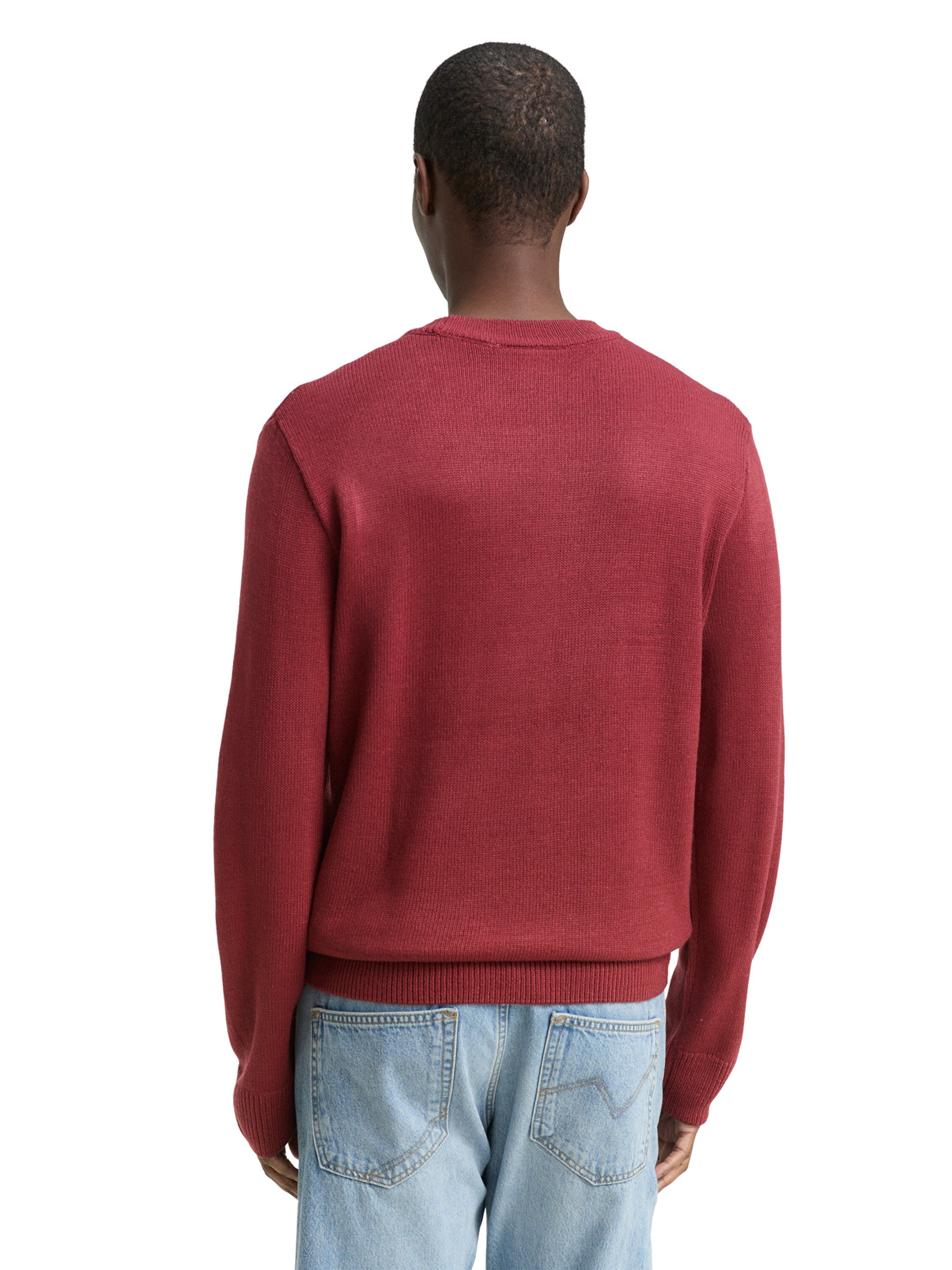 TOM TAILOR DENIM Sweater in Red
