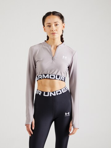 UNDER ARMOUR Funkční tričko 'HeatGear' – šedá: přední strana