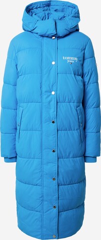 Tommy Jeans Winter Coat in Blue: front