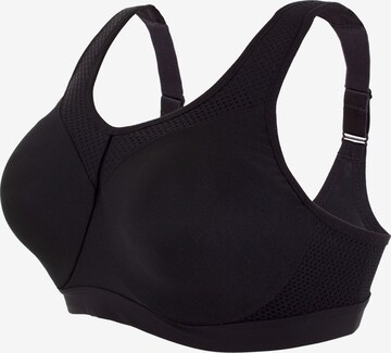 GLAMORISE Minimiser Bra in Black: front