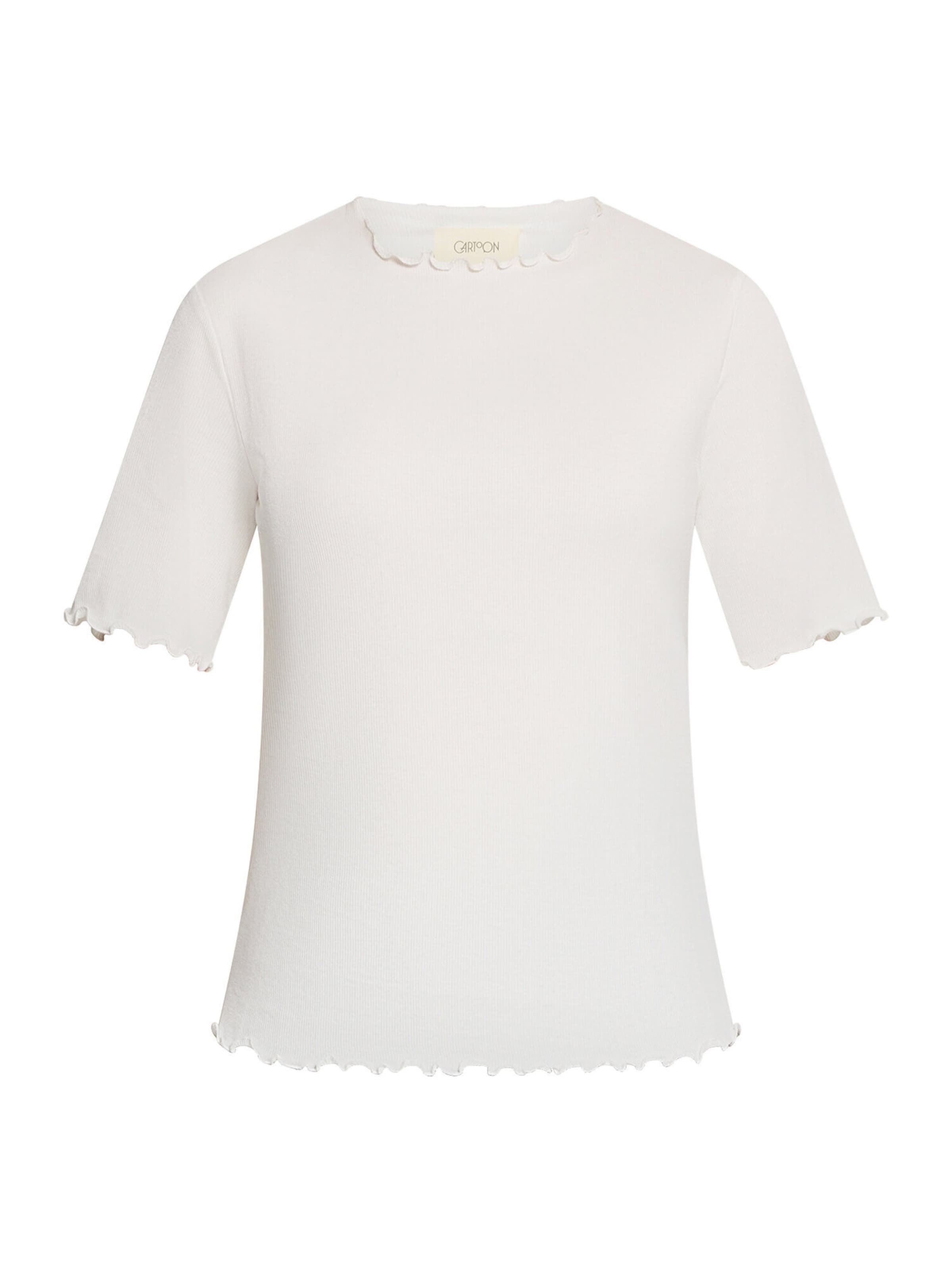 Cartoon Shirt in White: front