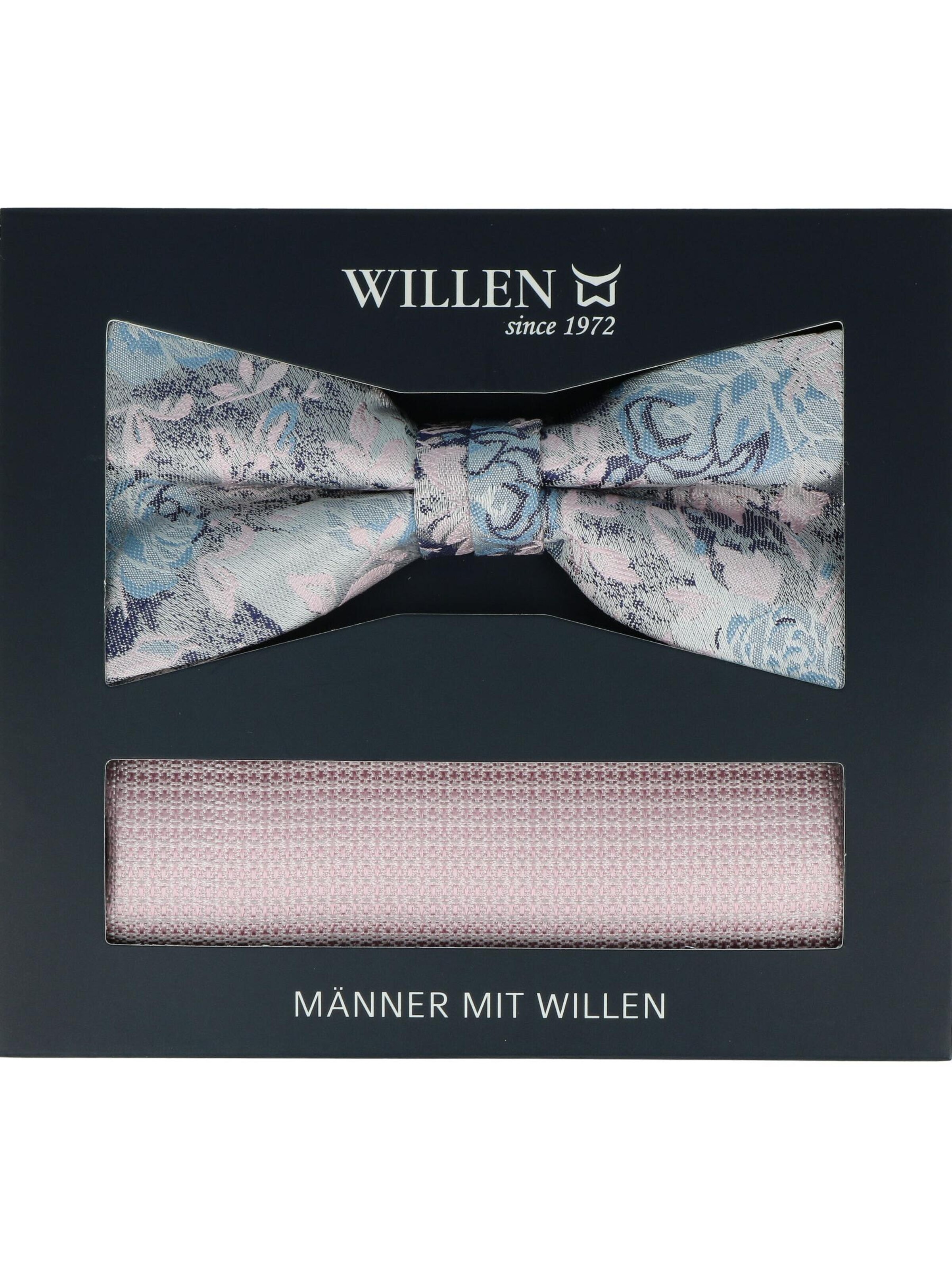 WILLEN Bow Tie 'Set Floral/ Uni' in Pink