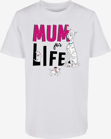 T-Shirt 'Mother's Day - 101 Dalmatians Mum For Life' ABSOLUTE CULT en blanc : devant