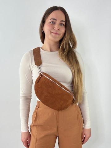 lePelou Fanny Pack 'ARIA large' in Brown