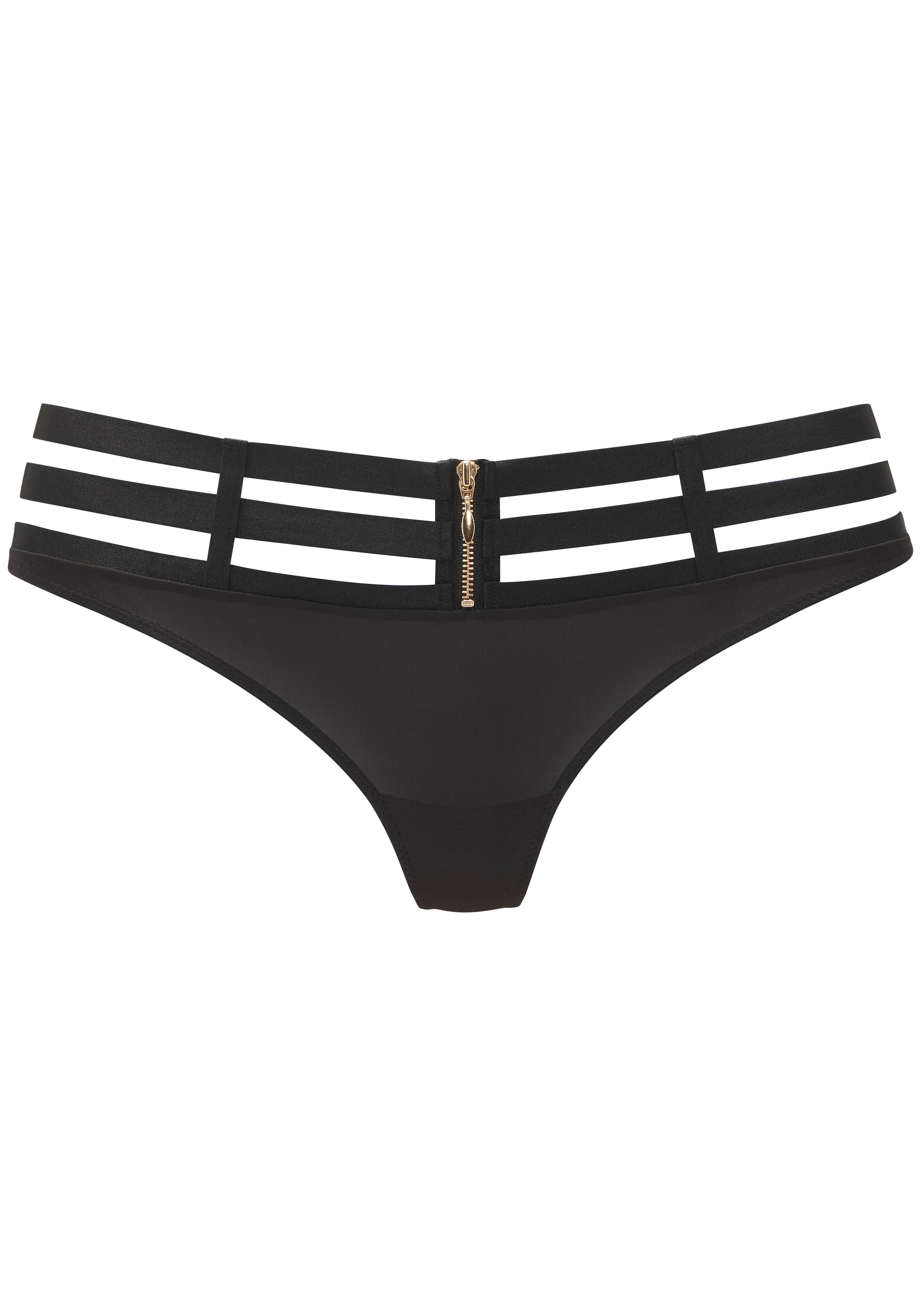 String di JETTE in nero: frontale