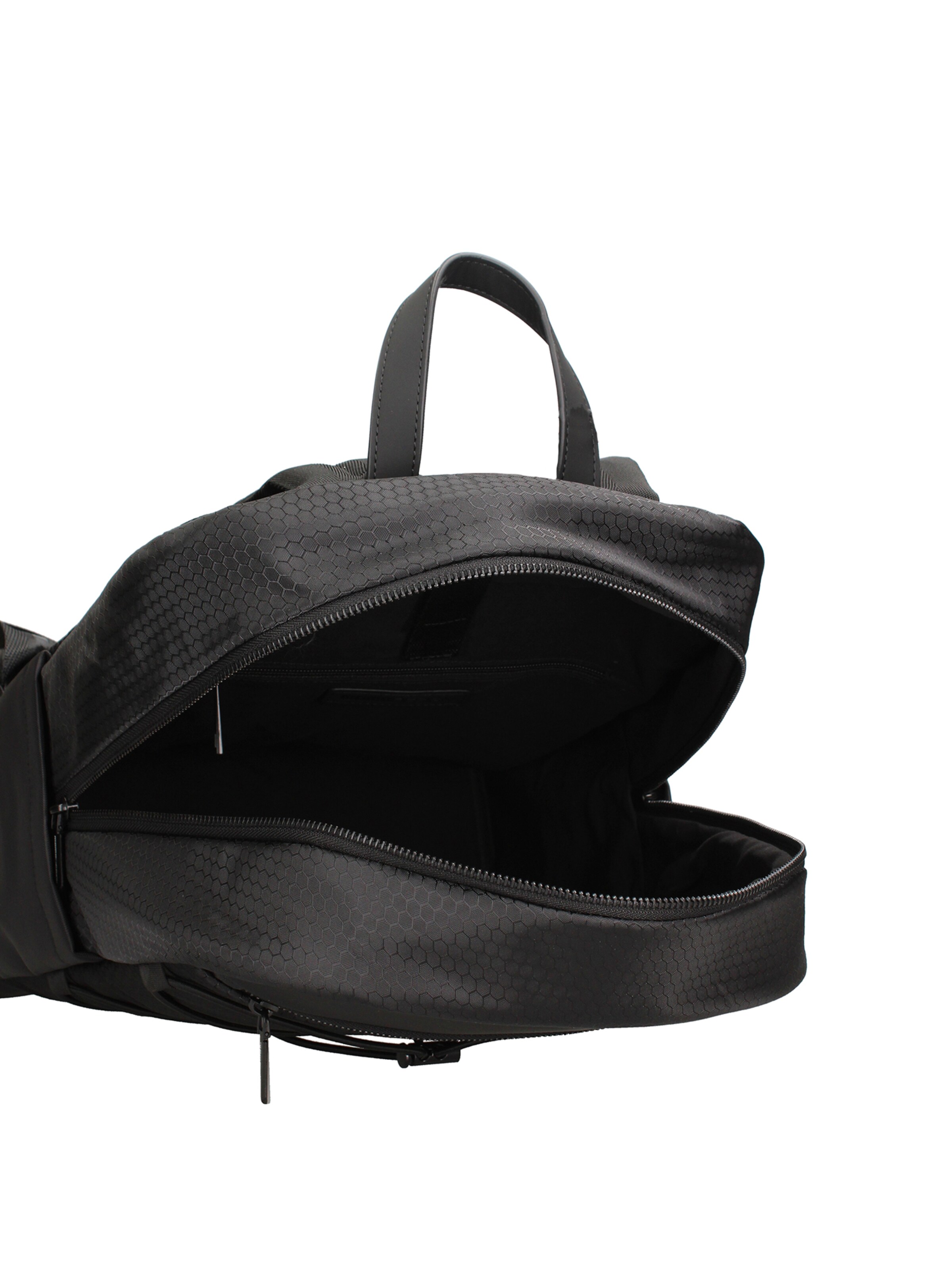 Zaino 'Zaino Uomo Poliuretanico con Zip e Tasche Organizzate 43x30x13 cm' di Momo Design in nero