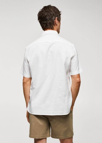 MANGO MAN Regular fit Button Up Shirt in White