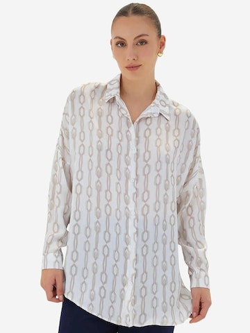 Chemisier Bigdart en blanc : devant