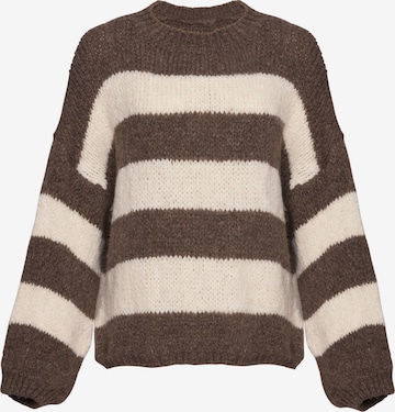 Lilavie Strickpullover ' Alesaa ' in Beige: Vorderseite