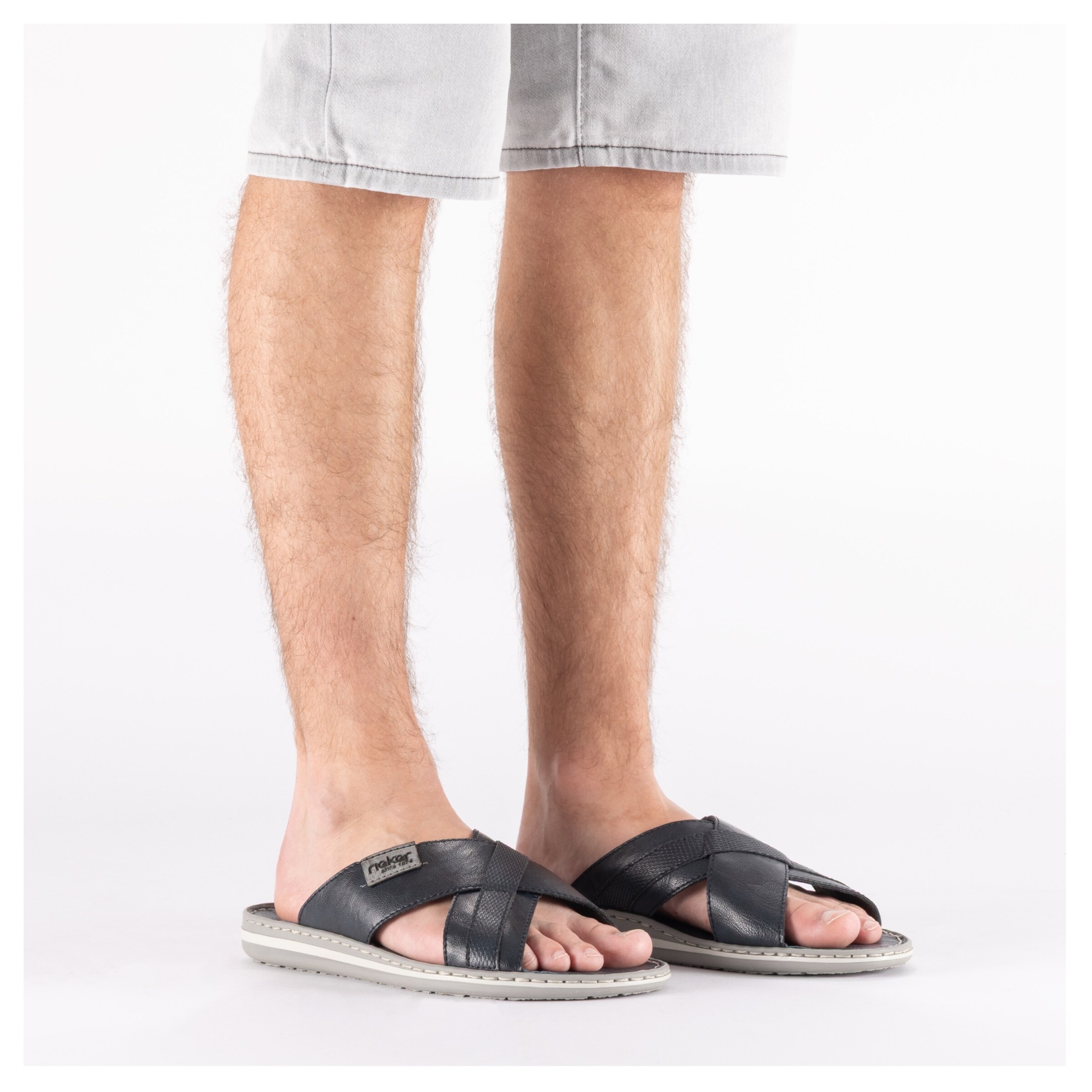 Mule Rieker en bleu : devant