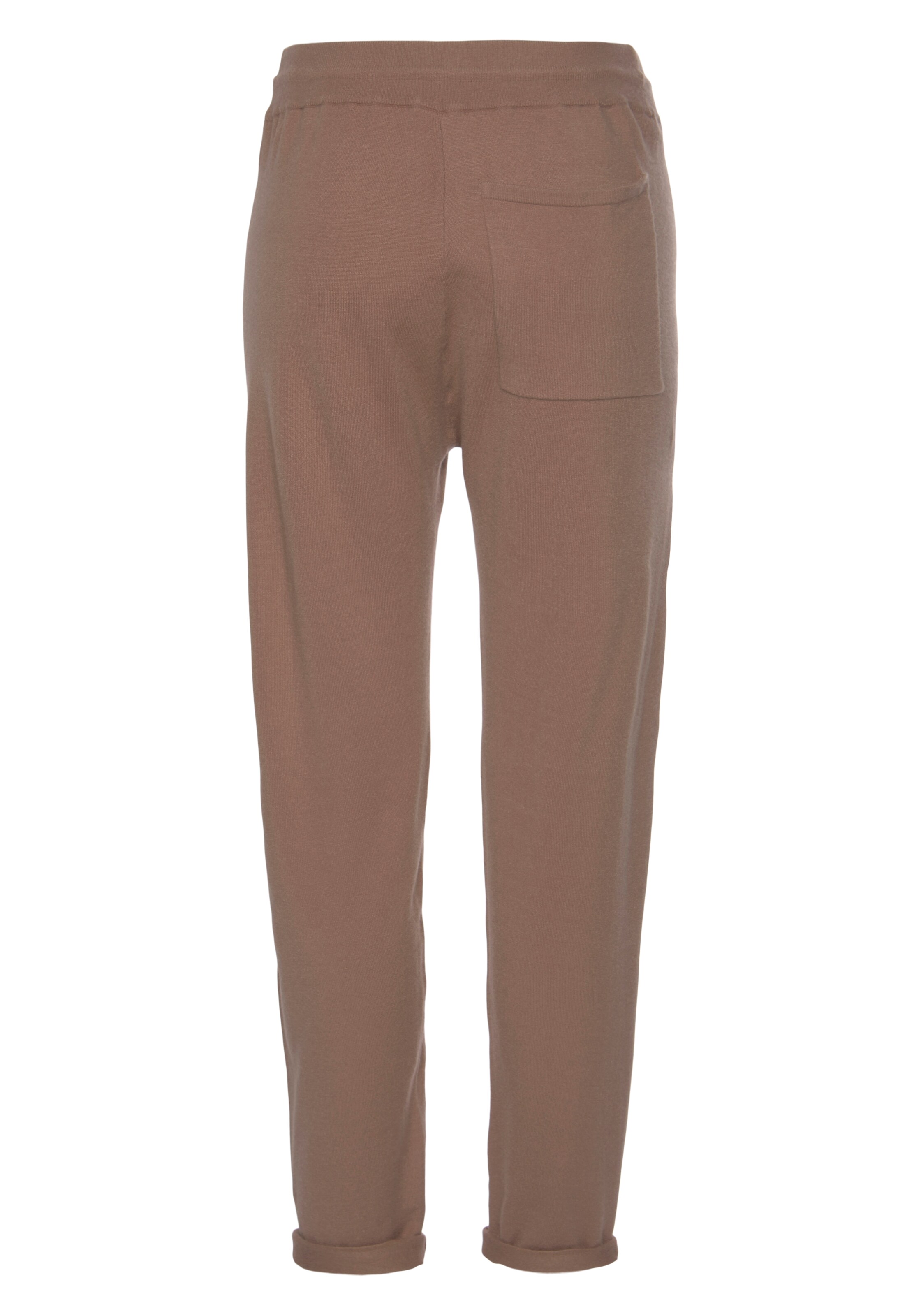 LASCANA Конический (Tapered) Штаны в Коричневый: спереди