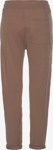 LASCANA Tapered Pants in Brown: front