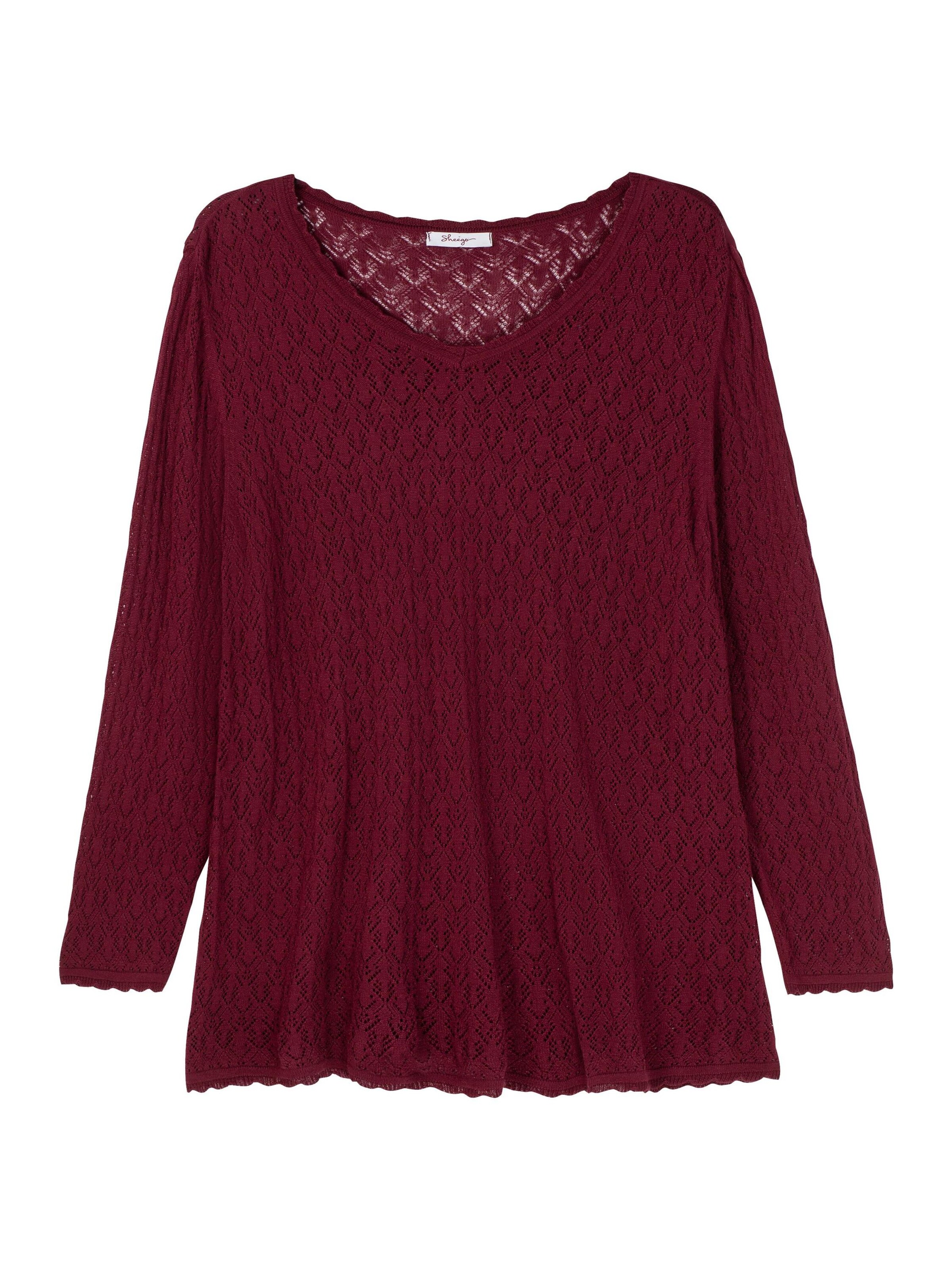 SHEEGO Свитер в Красный: спереди