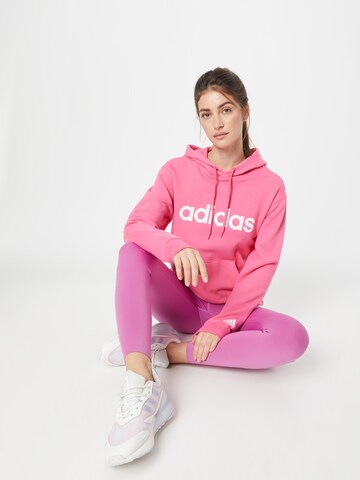 Sweat-shirt 'Essentials Linear' ADIDAS SPORTSWEAR en rose