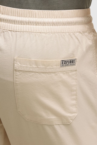 CAMP DAVID Regular Basic Shorts aus Twill mit Elastikbund in Beige