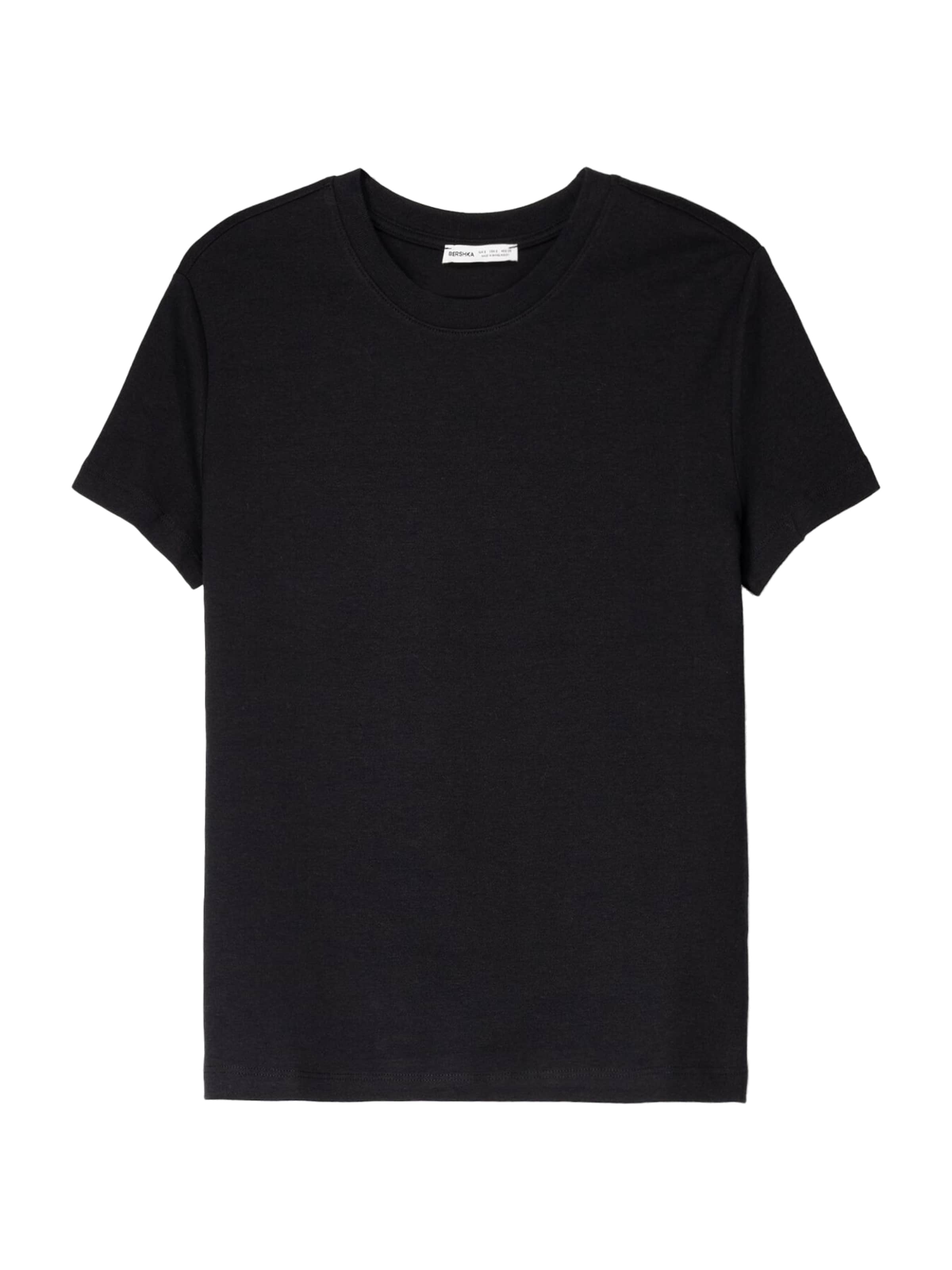 Bershka Majica | črna barva: sprednja stran