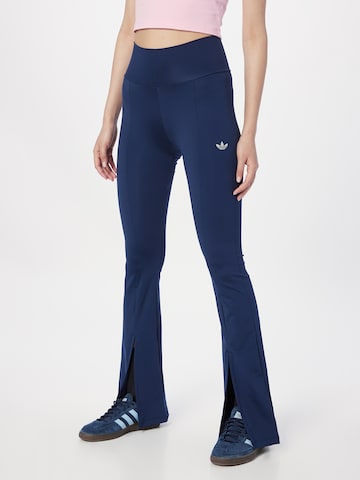 évasé Pantalon ' With Split Hem' ADIDAS ORIGINALS en bleu : devant