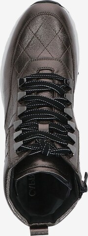 CAPRICE Lace-Up Ankle Boots in Silver