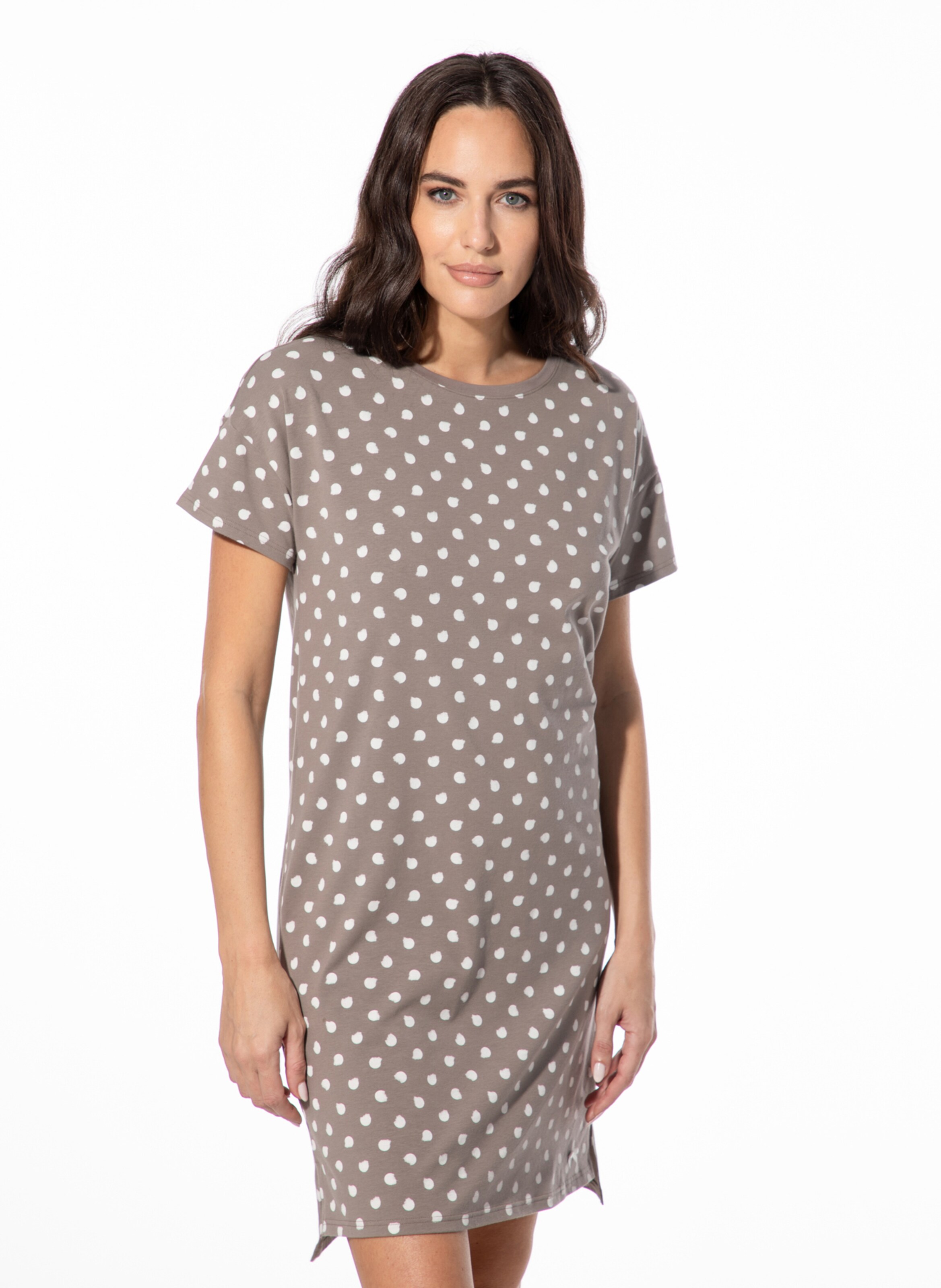 Sanetta Nachthemd in Braun: Vorderseite