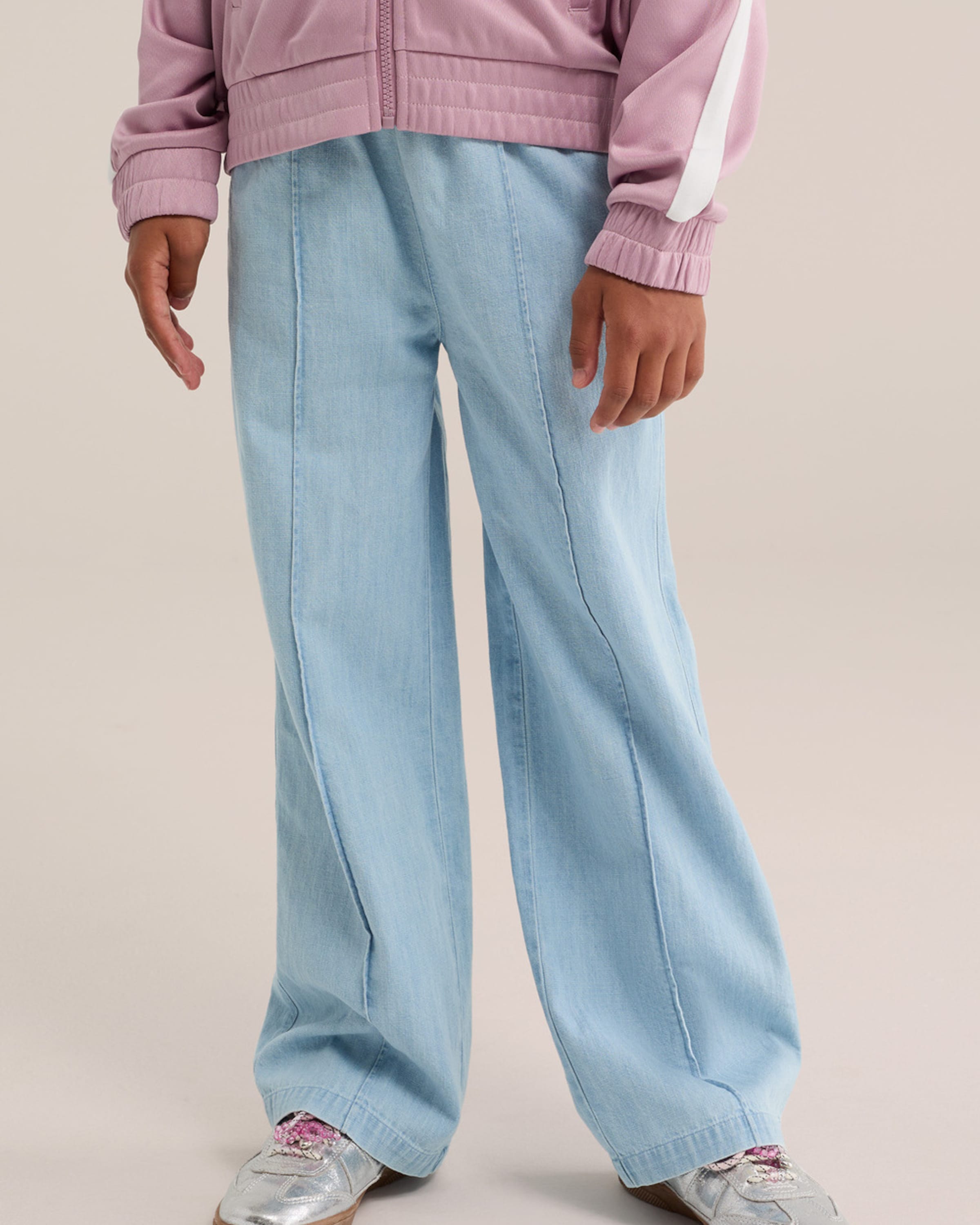 WE Fashion Wide leg Jeans i blå